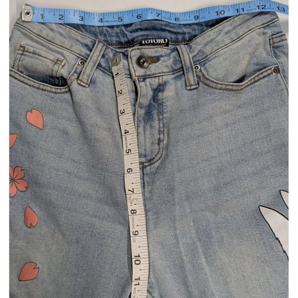 Studio Ghibli My Neighbor Totoro Sakura Mom Jeans Anime Manga Light Junior Sz 3 - Picture 12 of 14
